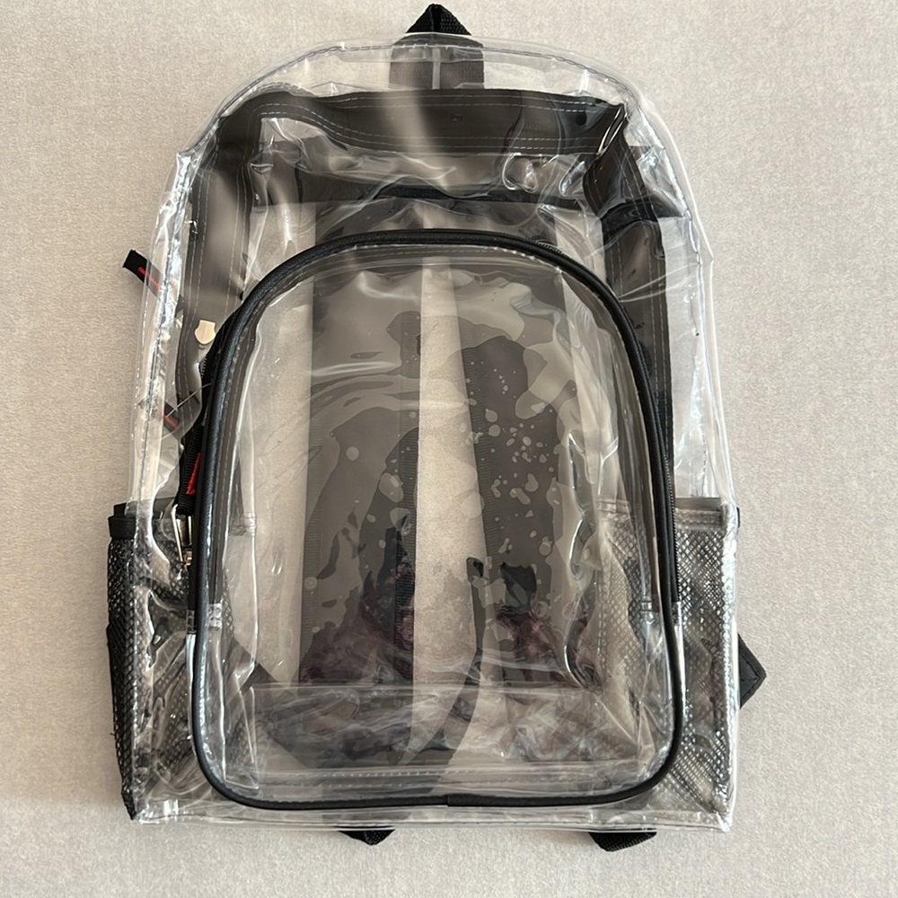 Clear Backpack And Clear Drawstring Bag (Includes… - image 2